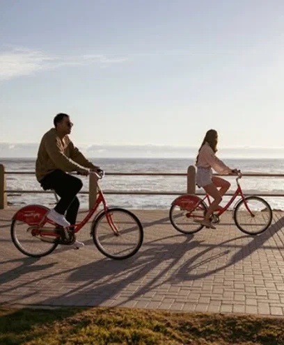 Cycling on Cape Town Promenade
