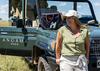 Nicole on a game drive safari in Kenya